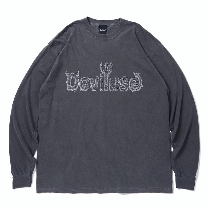 Deviluse L/STシャツ THORN LOGO L/S TEE ブラック 商品画像 正面