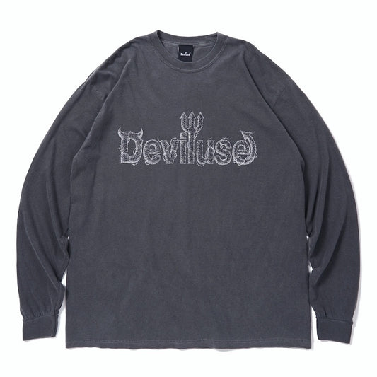 Deviluse L/STシャツ THORN LOGO L/S TEE ブラック 商品画像 正面