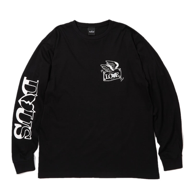 Deviluse L/STシャツ FALLING OUT OF LOVE L/S TEE ブラック 商品画像 正面