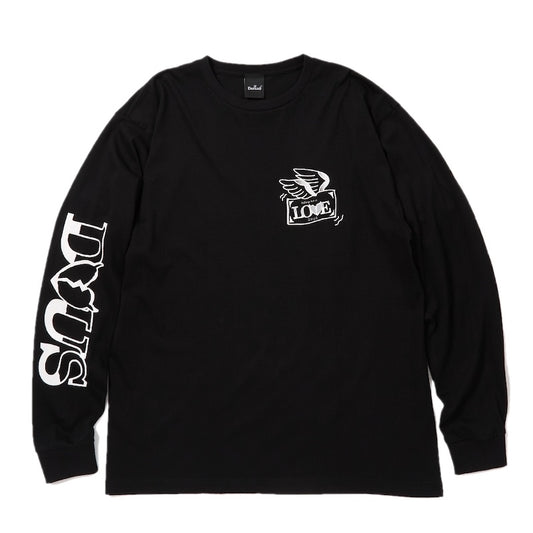 Deviluse L/STシャツ FALLING OUT OF LOVE L/S TEE ブラック 商品画像 正面