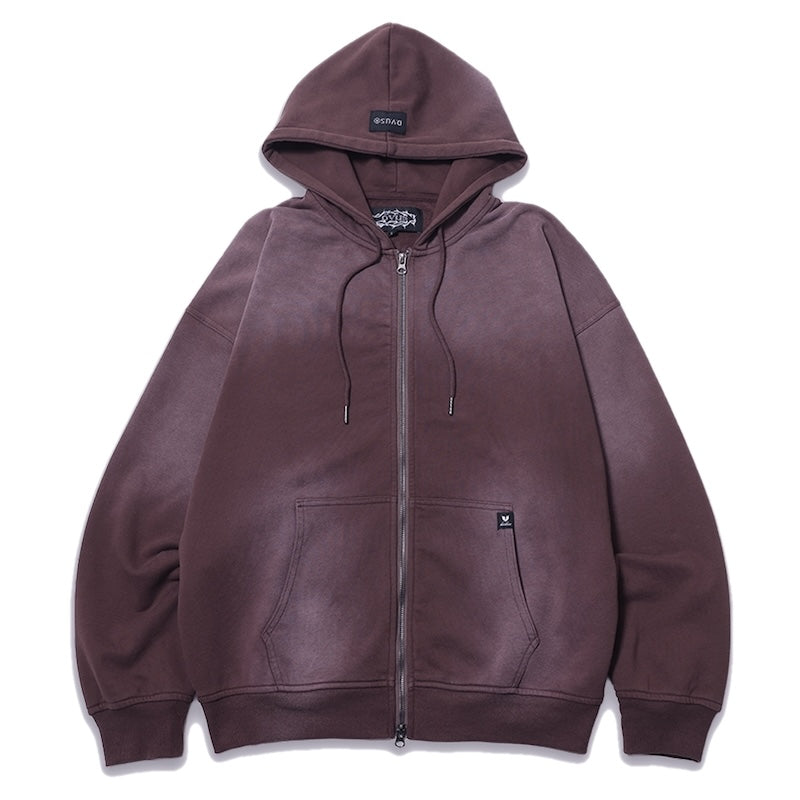 Deviluse ジップパーカー "HEARTACHES ZIP HOODIE" ブラウン 商品画像 正面