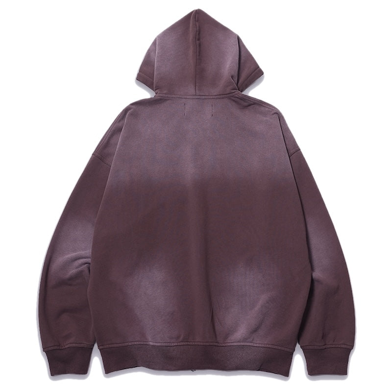 Deviluse ジップパーカー "HEARTACHES ZIP HOODIE" ブラウン 商品画像 背面