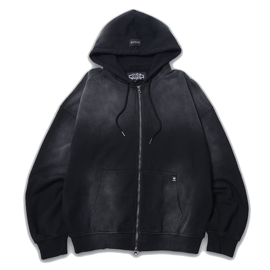 Deviluse ジップパーカー "HEARTACHES ZIP HOODIE" ブラック 商品画像 正面