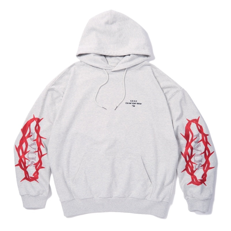 Deviluse パーカー "CROWN OF THORNS HOODIE" グレー 商品画像 正面