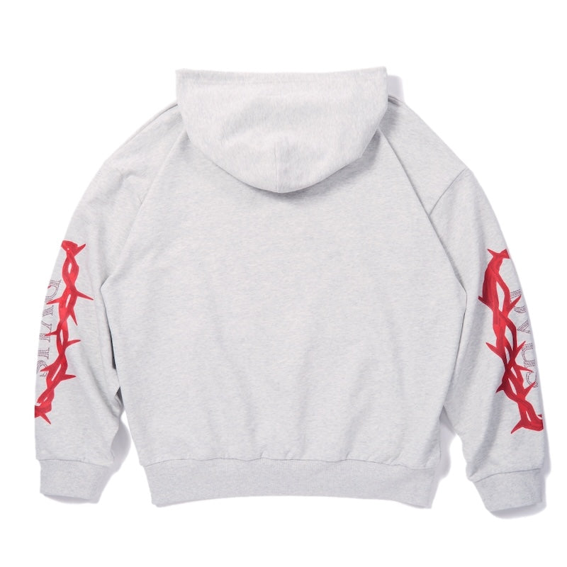Deviluse パーカー "CROWN OF THORNS HOODIE" グレー 商品画像 背面