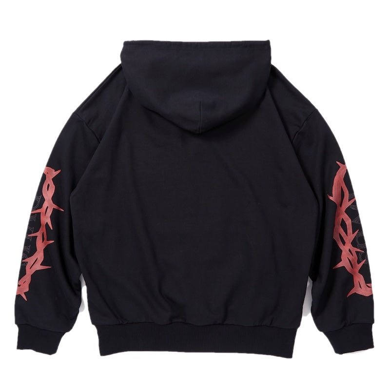 Deviluse パーカー "CROWN OF THORNS HOODIE" ブラック 商品画像 背面