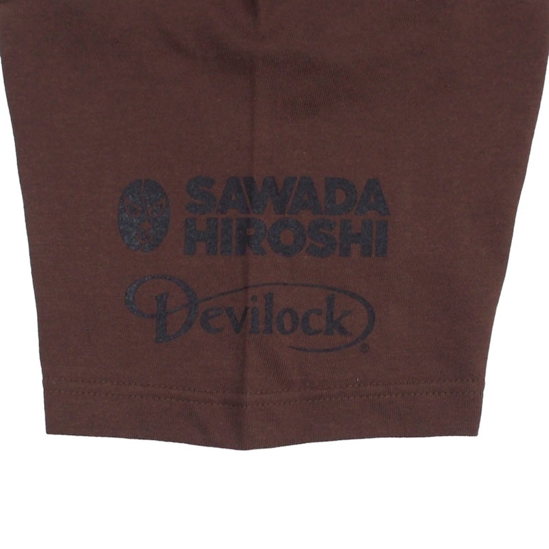 Devilock　Tシャツ　"SAWADA HIROSHI x DEVILOCK コラボTEE"　(Brown)