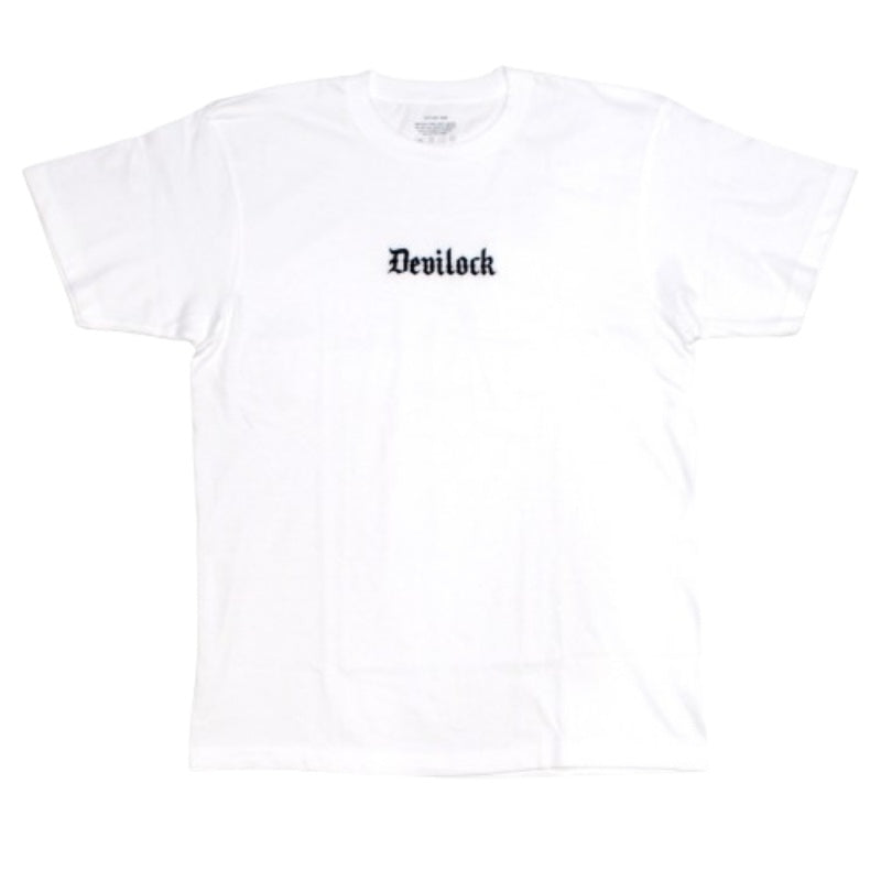 Devilock　Tシャツ　"OLD ENGLISH LOGO 刺繍 TEE"　(White)