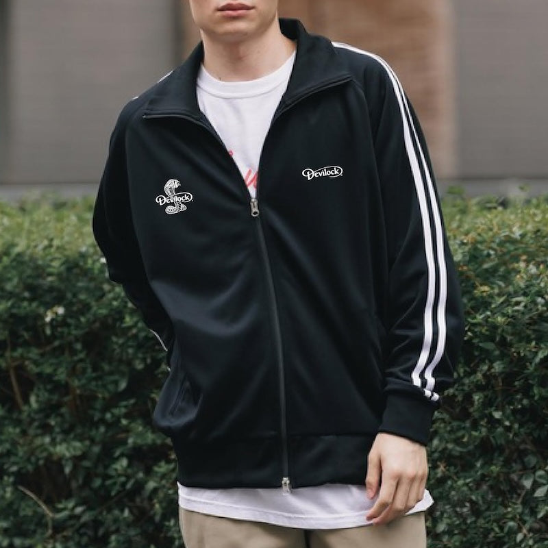 Devilock トラックジャケット DEVILOCK TRACK JACKET ブラック 着用画像 2