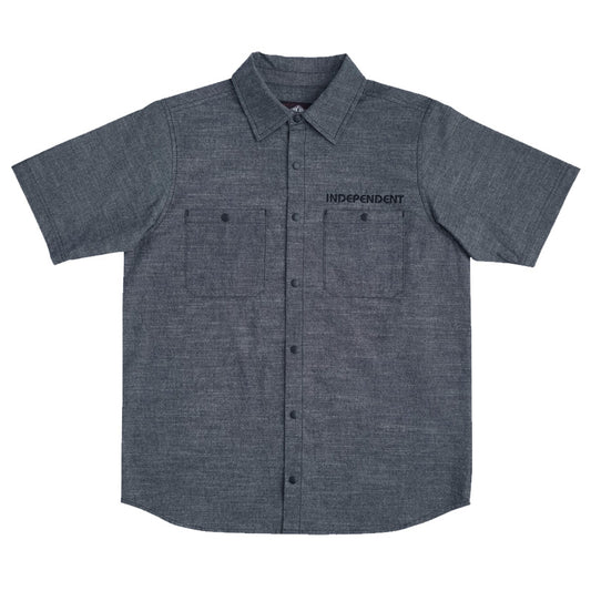 INDEPENDENT　S/Sシャツ　"GROUNDWORK WORK SHIRT"　(Black Chambray)