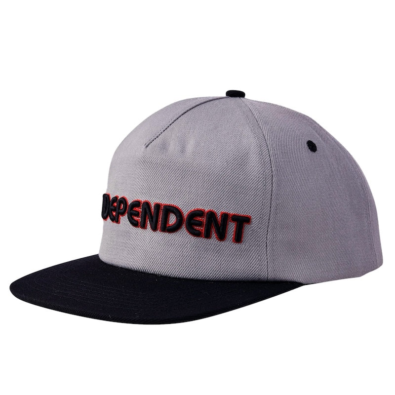 INDEPENDENT　キャップ　"GROUNDWORK SNAPBACK CAP"　(Gray / Black)