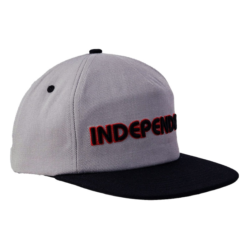 INDEPENDENT　キャップ　"GROUNDWORK SNAPBACK CAP"　(Gray / Black)