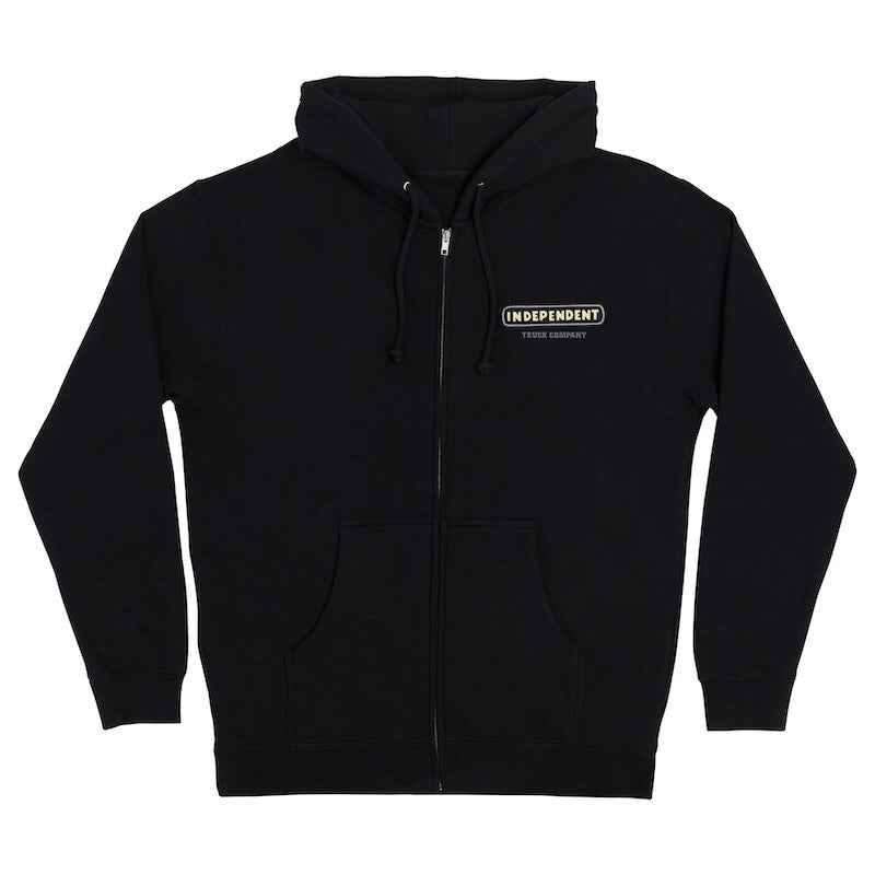 INDEPENDENT　ジップパーカ　"ITC STAINED ZIP HOODIE"　(Black)