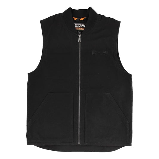 INDEPENDENT　ベスト　"BUILT TO GRIND CANVAS VEST"　(Black)