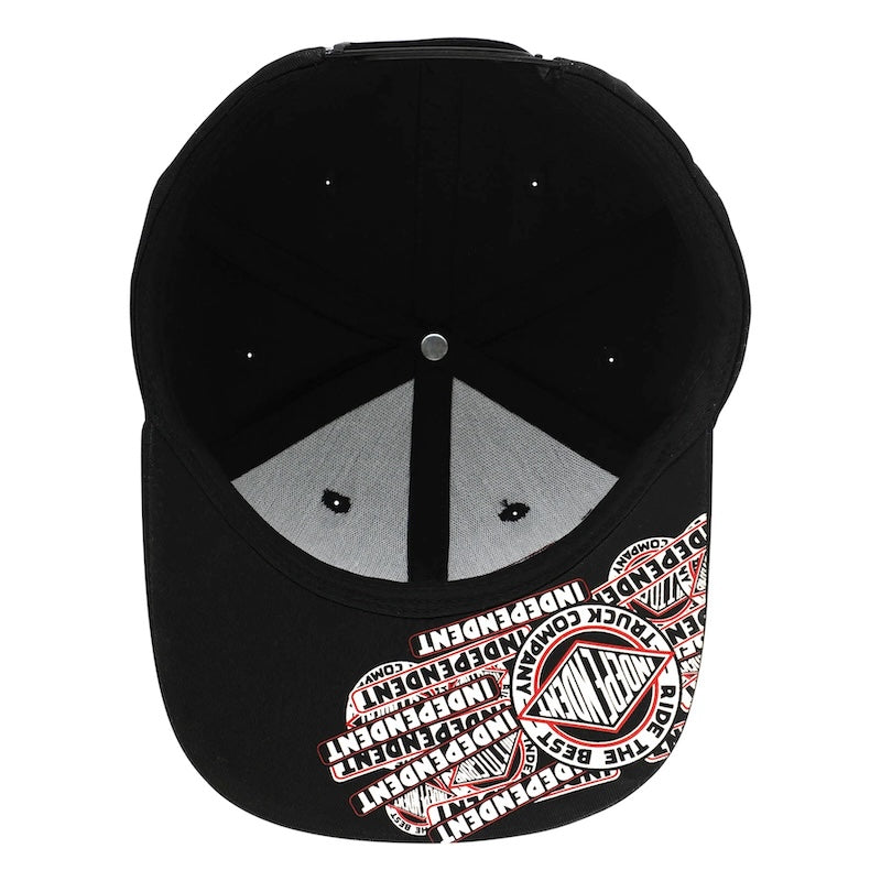 INDEPENDENT キャップ STICKER SLAP SNAPBACK CAP ブラック 商品画像 つば裏