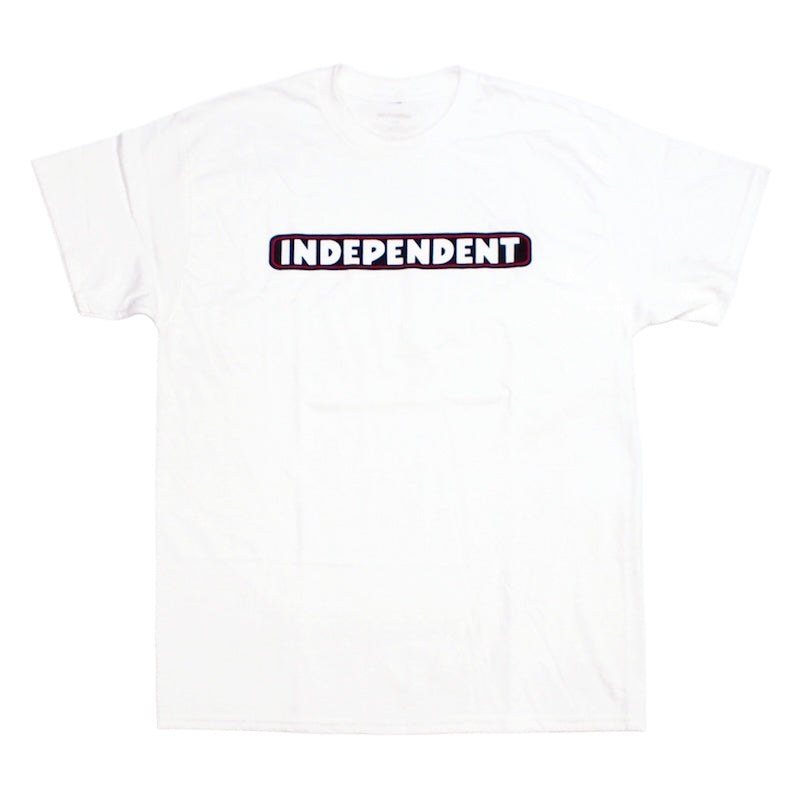 INDEPENDENT Tシャツ BAR LOGOTEE ホワイト 商品画像 正面