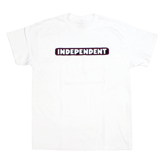 INDEPENDENT Tシャツ BAR LOGOTEE ホワイト 商品画像 正面