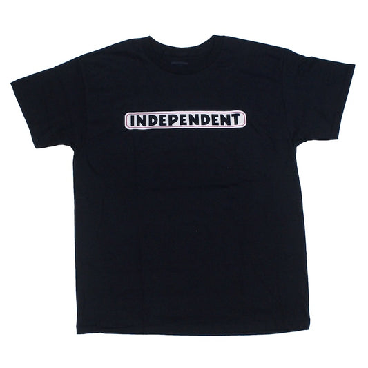 INDEPENDENT Tシャツ BAR LOGOTEE ブラック 商品画像 正面