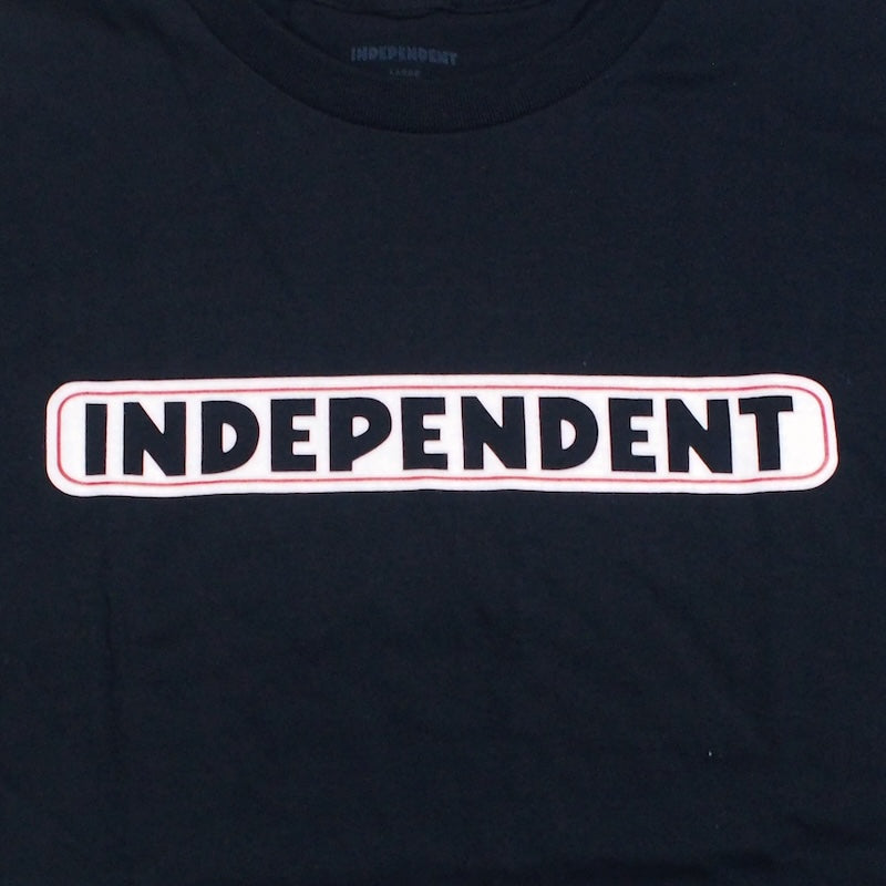 INDEPENDENT Tシャツ BAR LOGOTEE ブラック 商品画像 フロントプリント