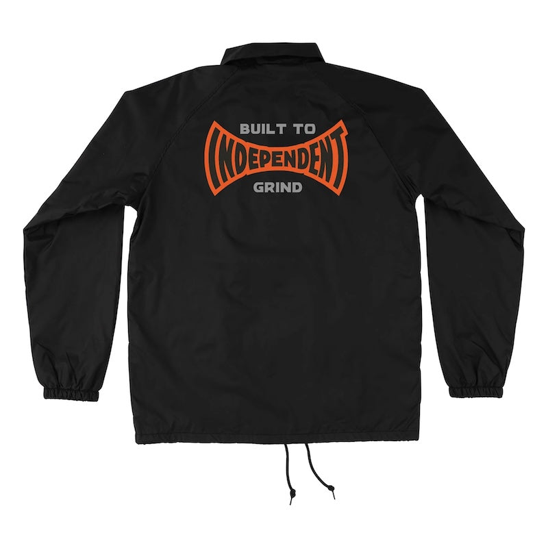 INDEPENDENT コーチジャケット BUILT TO GRIND SPAN WINDBREAKER ブラック 商品画像 背面