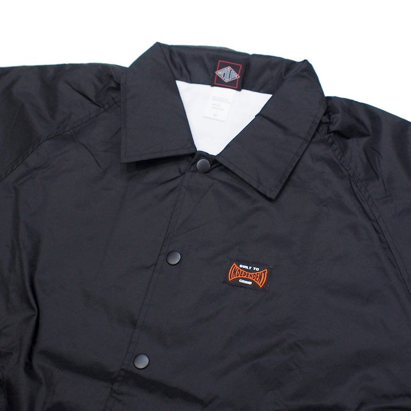 INDEPENDENT コーチジャケット BUILT TO GRIND SPAN WINDBREAKER ブラック 商品画像 クローズアップ