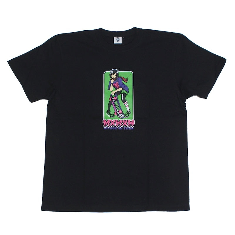 進撃の巨人 x MxMxM　"MAGICAL MOSH MIKASA TEE"　(Black)