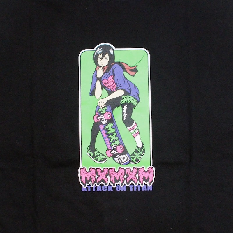 進撃の巨人 x MxMxM　"MAGICAL MOSH MIKASA TEE"　(Black)