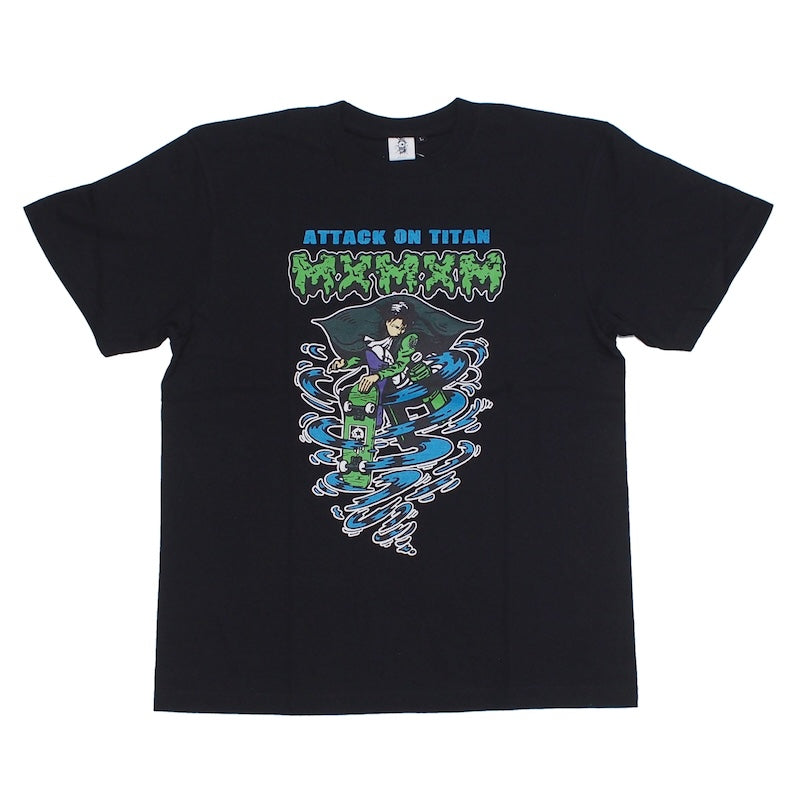 進撃の巨人 x MxMxM　"MAGICAL MOSH LEVI TEE"　(Blue)