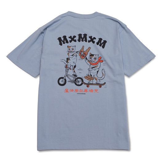 MxMxM　"はみだし猫 POCKET TEE"　(Blue)