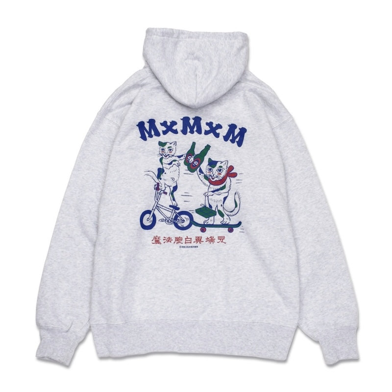 MxMxM　“はみだし猫 HOODIE"　(Gray)