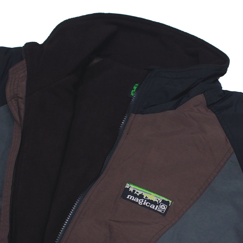 MxMxM ナイロンフリースジャケット ブラック ディテール