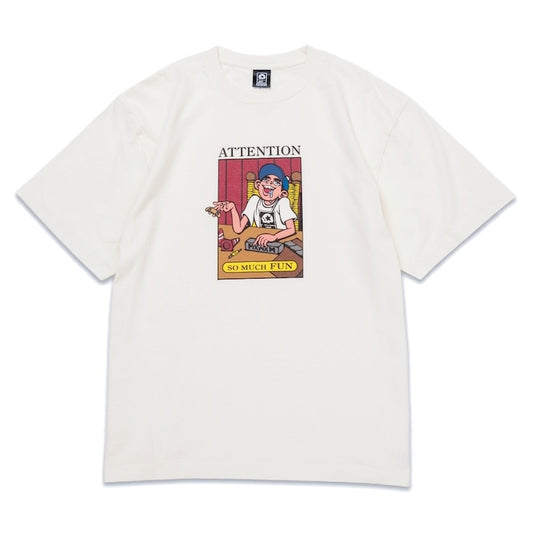 MxMxM Tシャツ YUBISUKE CHUDOKU TEE (WASHED BODY) ホワイト 商品画像 正面