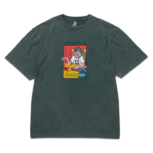 MxMxM Tシャツ YUBISUKE CHUDOKU TEE (WASHED BODY) グリーン 商品画像 正面