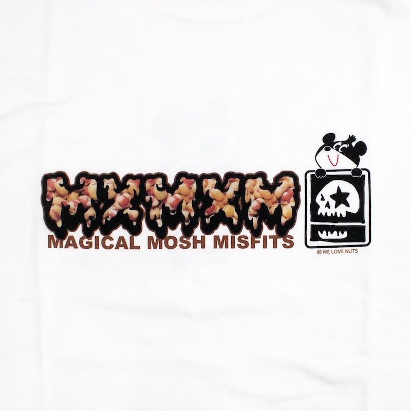 でん六 x MxMxM Tシャツ WE LOVE NUTS TEE (Sio) 商品画像 フロントプリント
