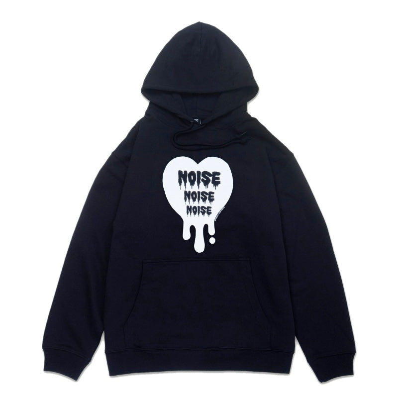 MxMxM パーカー NOISEどろ～ん HOODIE (Black / White) 商品画像 正面