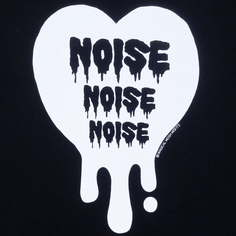 MxMxM パーカー NOISEどろ～ん HOODIE (Black / White) 商品画像 フロントプリント