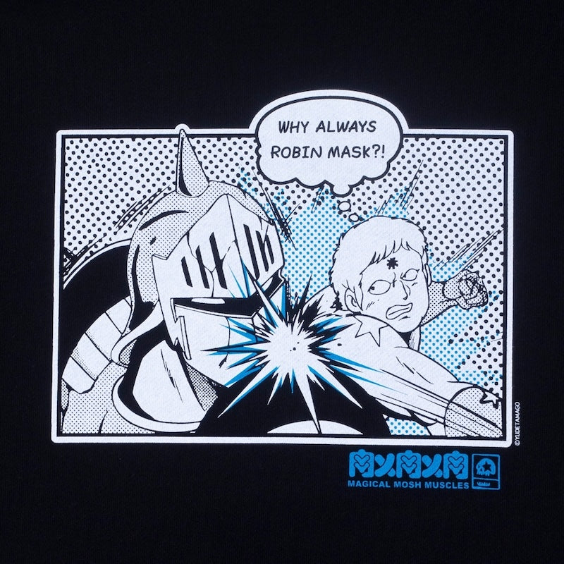 キン肉マン x MxMxM コラボパーカー "怒りのテリーマン HOODIE" ブラック 商品画像 フロントプリント
