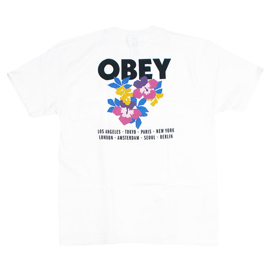 OBEY　Tシャツ　"OBEY FLORAL GARDEN CLASSIC TEE"　(White)