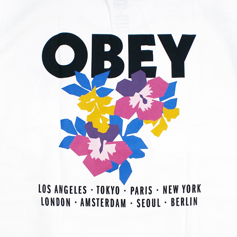 OBEY　Tシャツ　"OBEY FLORAL GARDEN CLASSIC TEE"　(White)