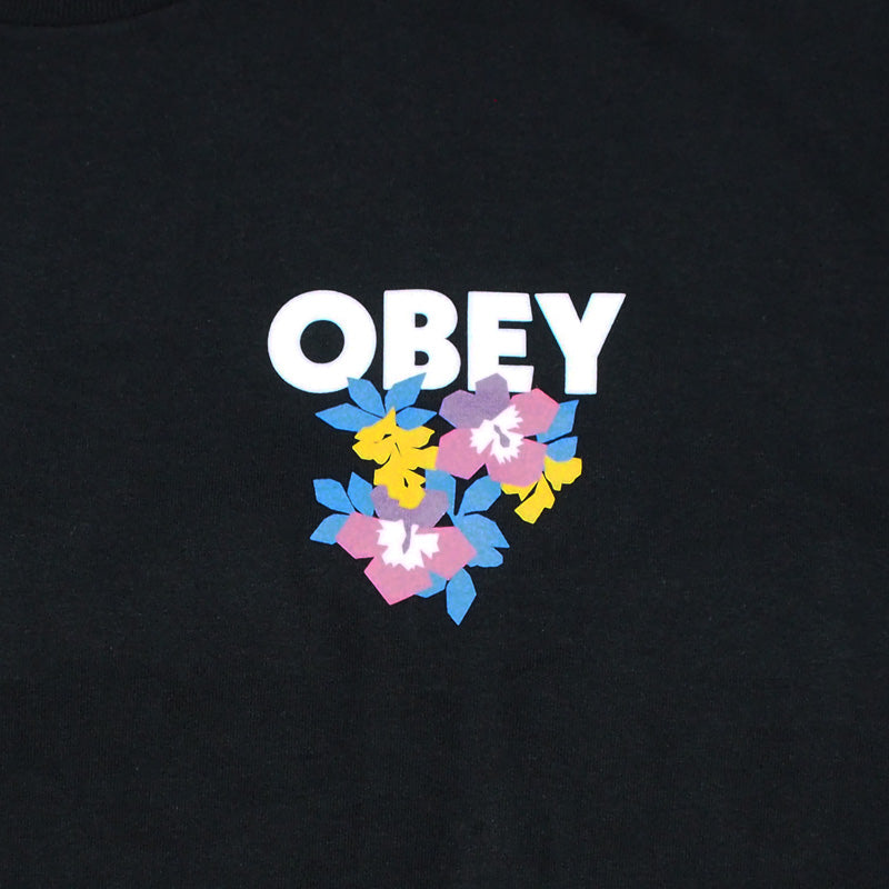 OBEY　Tシャツ　"OBEY FLORAL GARDEN CLASSIC TEE"　(Black)