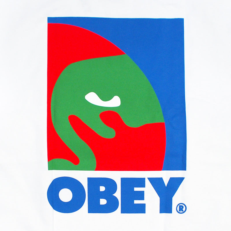 OBEY　Tシャツ　"OBEY CIRCULAR ICON HEAVYWEIGHT BOX TEE"　(White)
