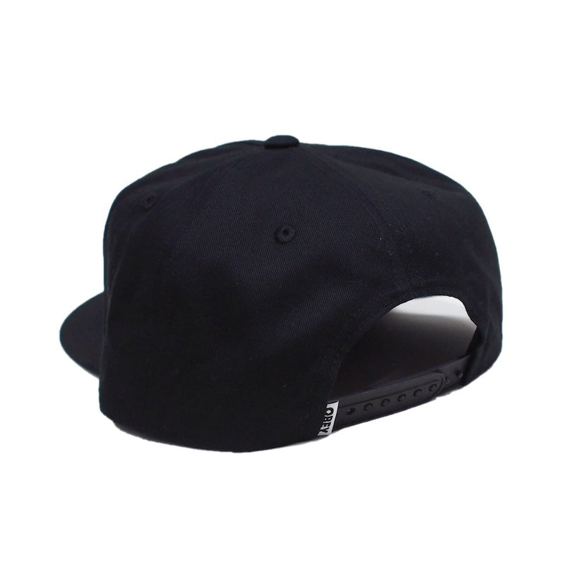 OBEY　キャップ　"SOUND TWILL 5 PANEL SNAPBACK CAP"　(Black)