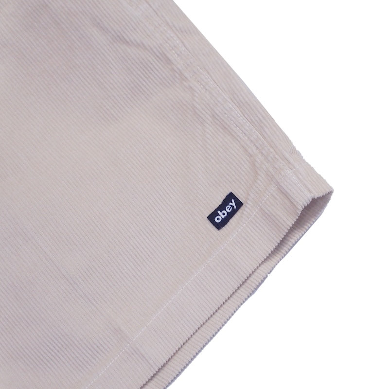 OBEY　ショーツ　"MARQUEE CORDUROY SHORT"　(Clay)