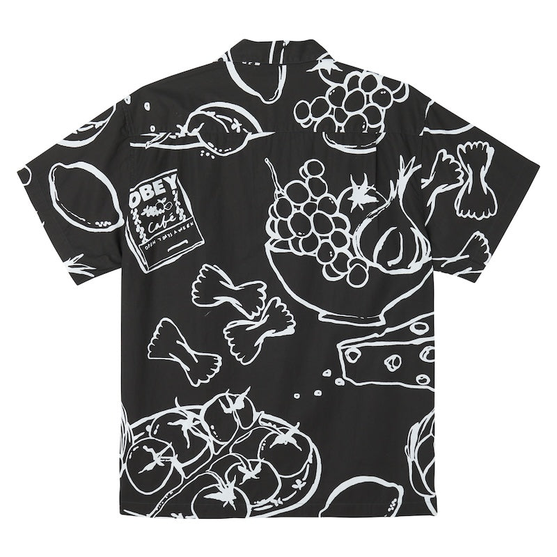 OBEY　S/Sシャツ　"STILL LIFE WOVEN"　(Black Multi)