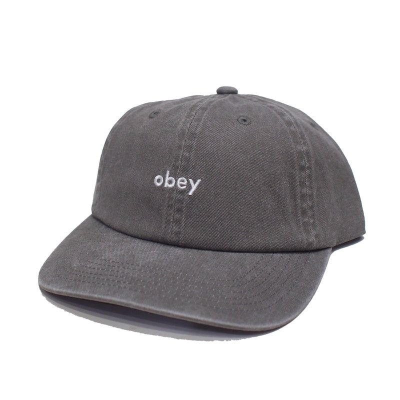 OBEY　キャップ　"PIGMENT LOWERCASE 6 PANEL STRAPBACK CAP"　(Pigment Olive)