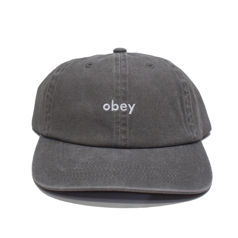 OBEY　キャップ　"PIGMENT LOWERCASE 6 PANEL STRAPBACK CAP"　(Pigment Olive)