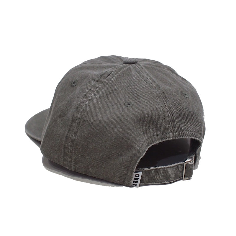 OBEY　キャップ　"PIGMENT LOWERCASE 6 PANEL STRAPBACK CAP"　(Pigment Olive)