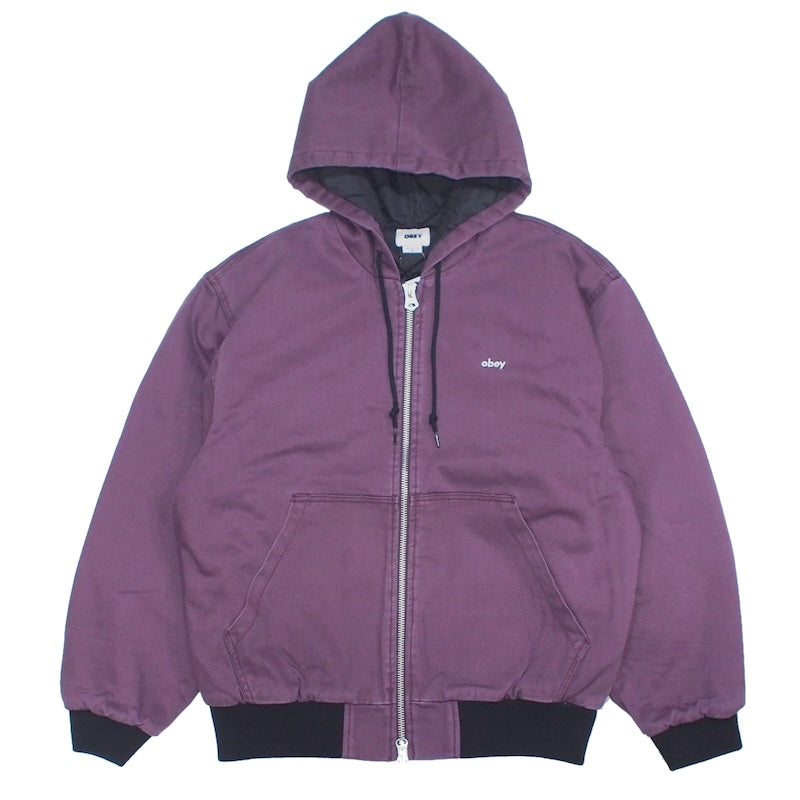 OBEY　ジャケット　"WILTERN ZIP UP HOOD JACKET"　(Potent Purple Faded)