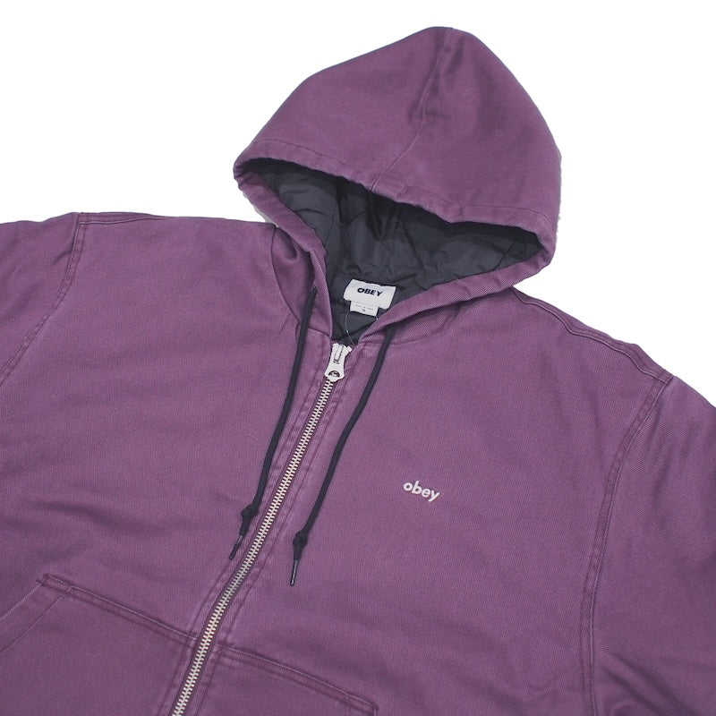 OBEY　ジャケット　"WILTERN ZIP UP HOOD JACKET"　(Potent Purple Faded)