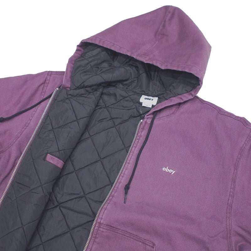 OBEY　ジャケット　"WILTERN ZIP UP HOOD JACKET"　(Potent Purple Faded)